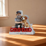 Gift For Dog Dad - Personalized Dog Shaped Building Blocks