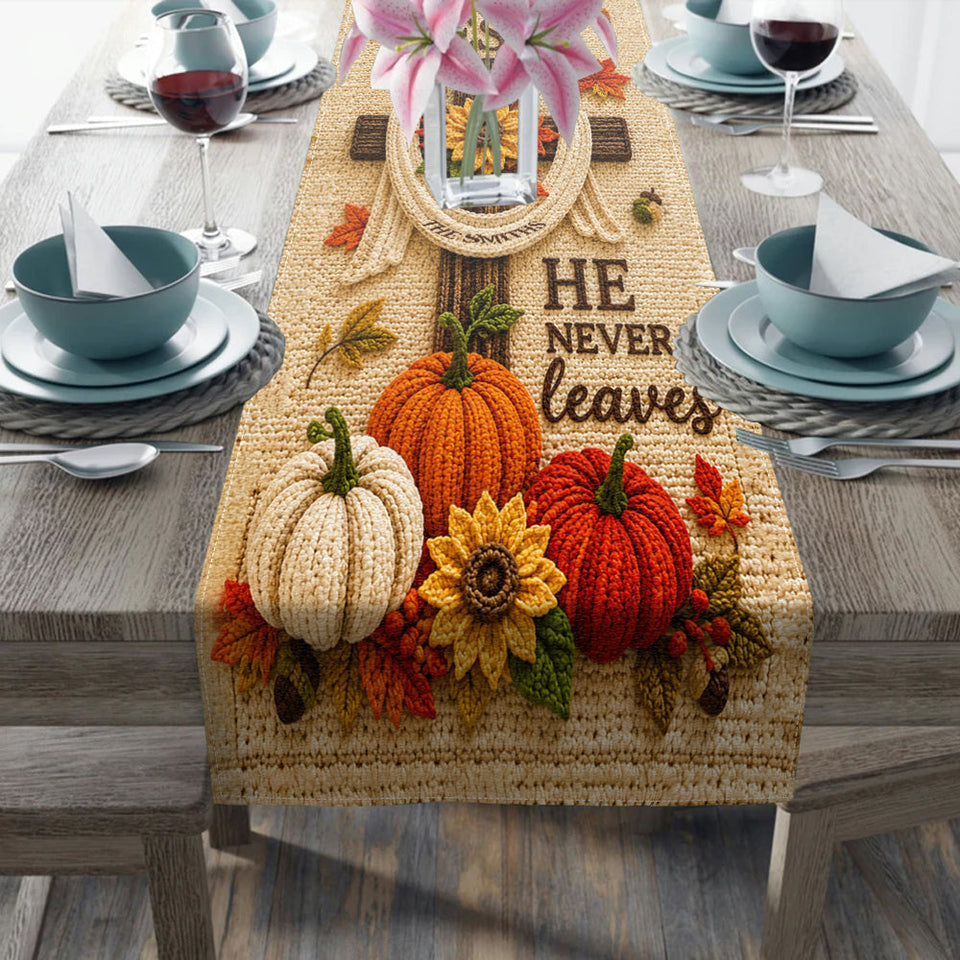 Fall For Jesus - Personalized Christian Table Runner