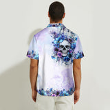 Watercolor Floral Skull - Personalized Skull Hawaiian Shirt & Sleeveless Dress