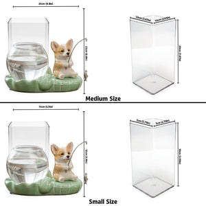 Cute Fishing Planter - Personalized Cat Acrylic Pot