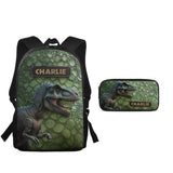 Dinosaur - Personalized Kid Backpack Lunch Bag Pencil Case Set