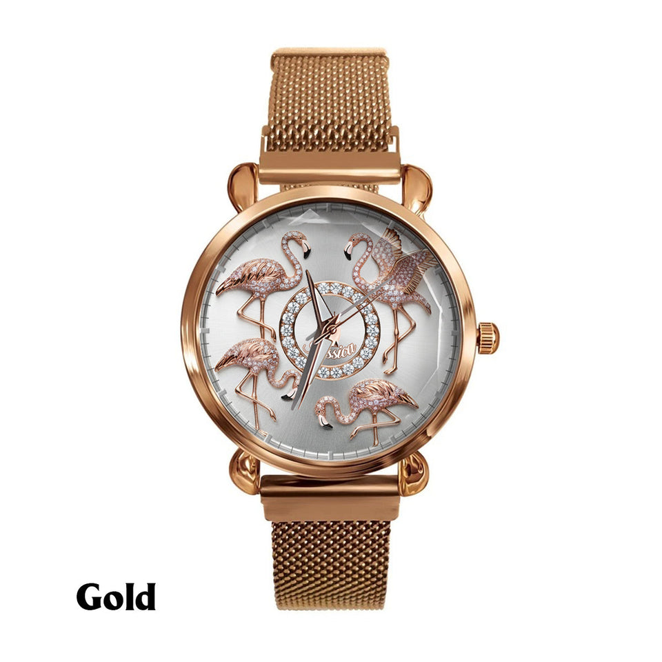 Love Flamingos - Personalized Flamingo Women Hand Watch