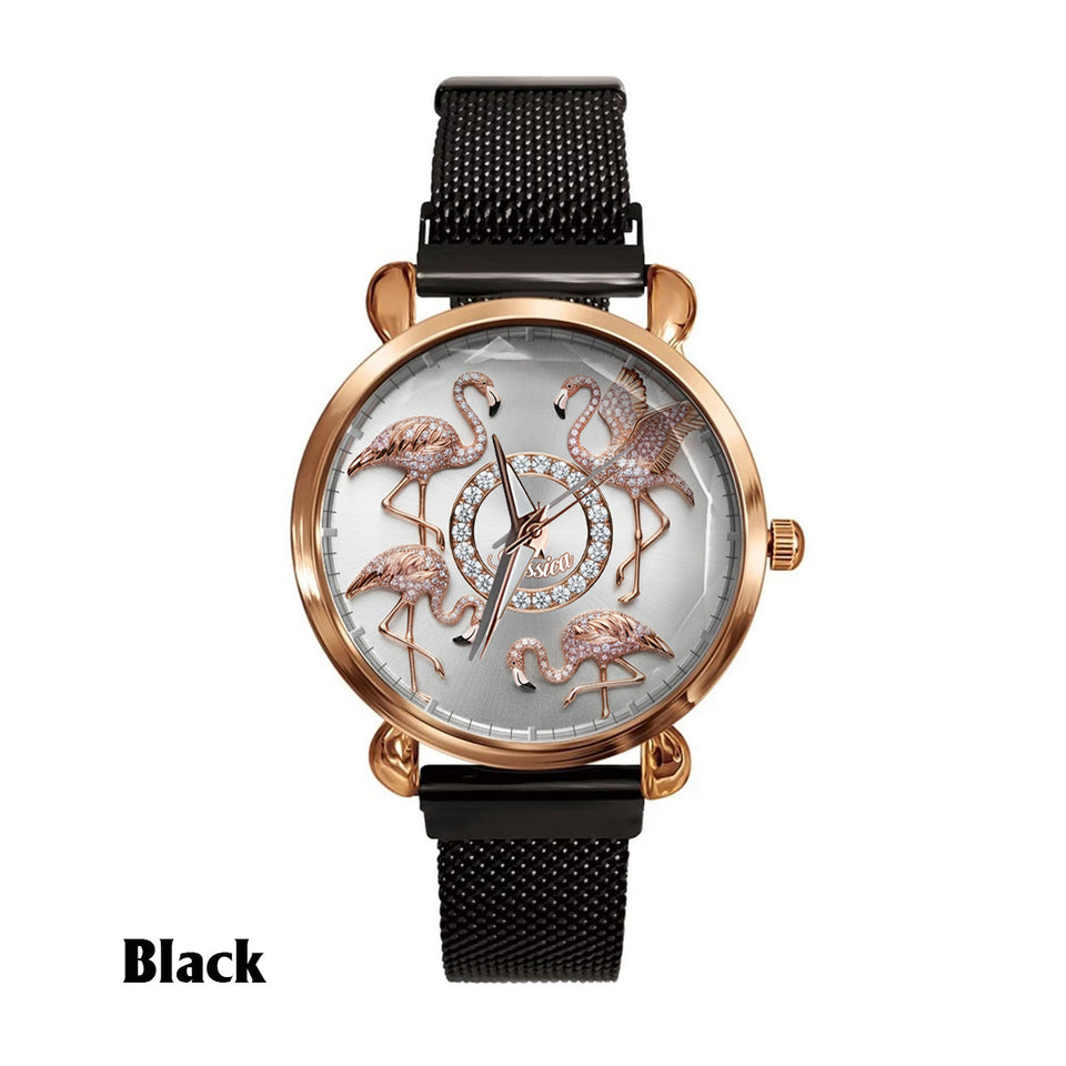 Love Flamingos - Personalized Flamingo Women Hand Watch