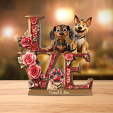 Love Dog - Personalized Dog Custom Shaped Acrylic Plaque