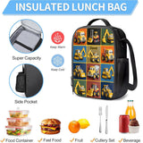 Construction Machines - Personalized Kid Backpack Lunch Bag Pencil Case Set