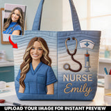 Custom Any Photo Gift For Nurse - Personalized Nurse Quilted Tote Bag