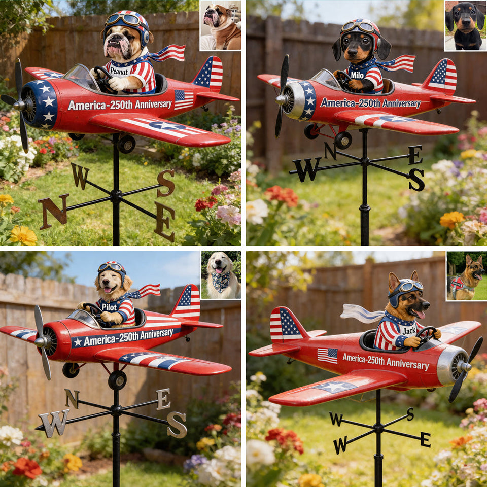 Happy Anniversary - Personalized Dog Weather Vane