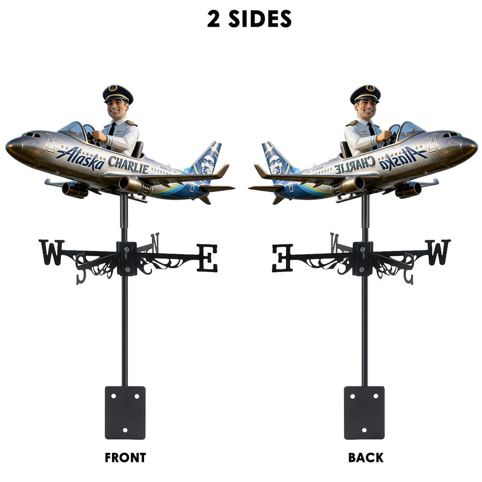 Pilot The Dream Job - Personalized Pilot Weather Vane