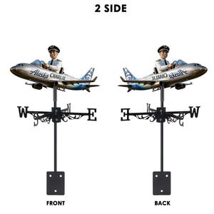 Pilot The Dream Job - Personalized Pilot Weather Vane