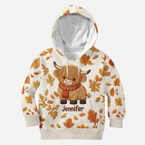 Fall Vibes - Personalized Highland Cow Hoodie and Leggings