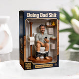 Custom Personalized Balck Dad "Doing Dad Shit" Action Figure – Funny Father's Day Gag Gift, Novelty Office Desk Toy, "Dad Life" Bathroom Man Cave Decor