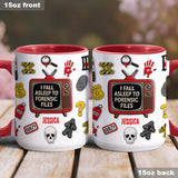 I Fall Asleep To Forensic Files - Personalized True Crime Accent Mug