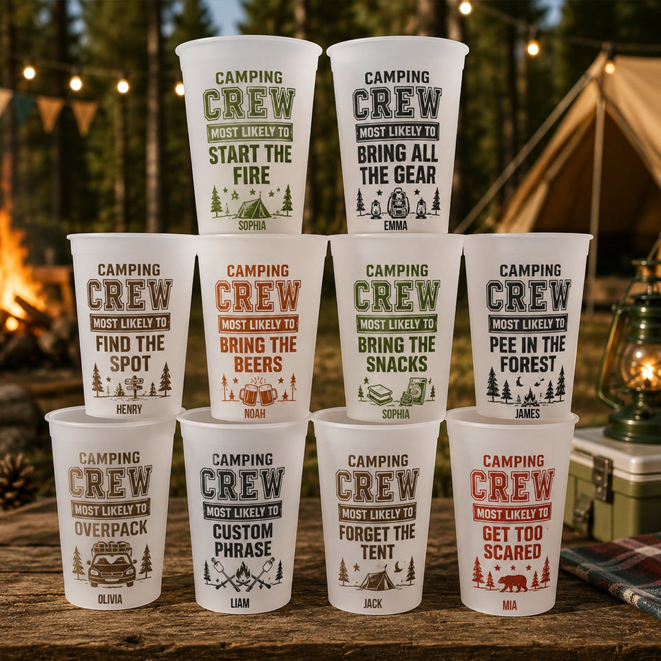Camping Crew Most Likely - Personalized Camping Frosted Cup
