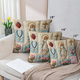 Our Lady - Personalized Christian Faux Fur Square Pillow