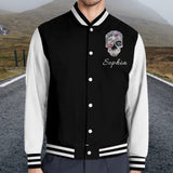Shiny Skull - Personalized Skull Varsity Jacket
