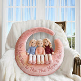 I Love You - Personalized Mother Premium Faux Fur Pillow