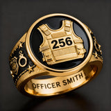 Protect And Serve - Personalized Police Officer Signet Ring