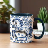 Porcelain Horse - Personalized Horse Accent Mug