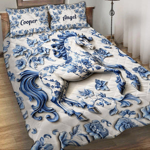 Beautiful Horse - Personalized Horse Quilt Set