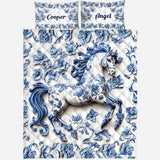 Beautiful Horse - Personalized Horse Quilt Set