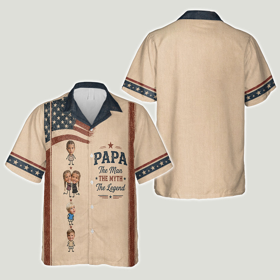 The Man The Myth The Legend - Personalized Grandpa Hawaiian Shirt