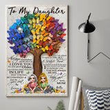 To My Daughter - Personalized Daughter Canvas And Poster
