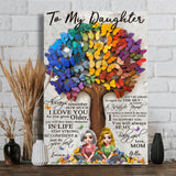 To My Daughter - Personalized Daughter Canvas And Poster
