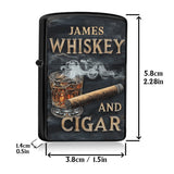 Whiskey And Cigar - Personalized Whisky Lighter