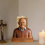 In Loving Memory - Personalized Memorial Custom Shape Wooden Candle Holder