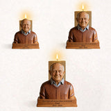 In Loving Memory - Personalized Memorial Custom Shape Wooden Candle Holder