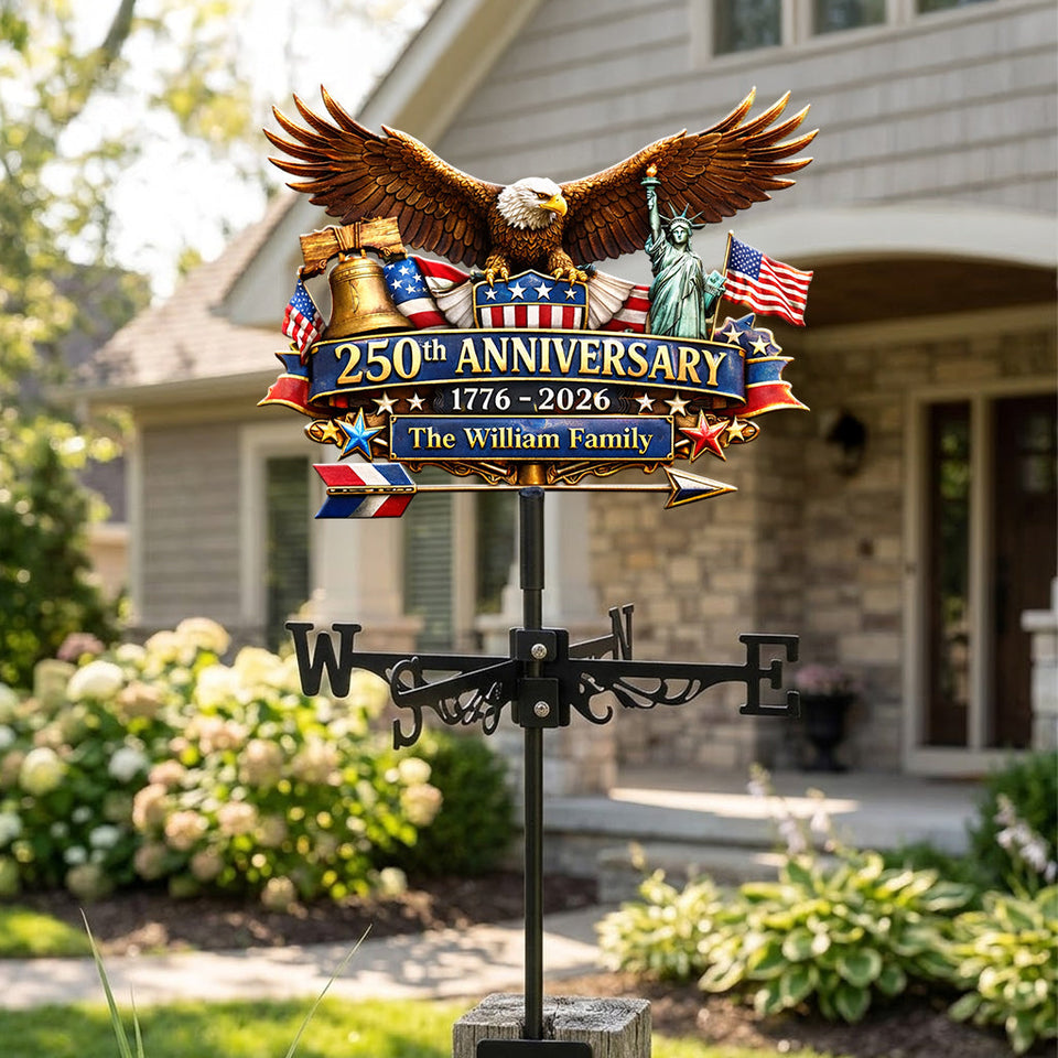 250th Anniversary, Eagle 250 Years of Freedom - Personalized Patriot Weather Vane