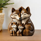 Papa Wolf - Personalized Father Custom Shaped Acrylic Plaque