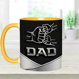 Dad The Man The Myth The Legend First Bump - Personalized Father Accent Mug