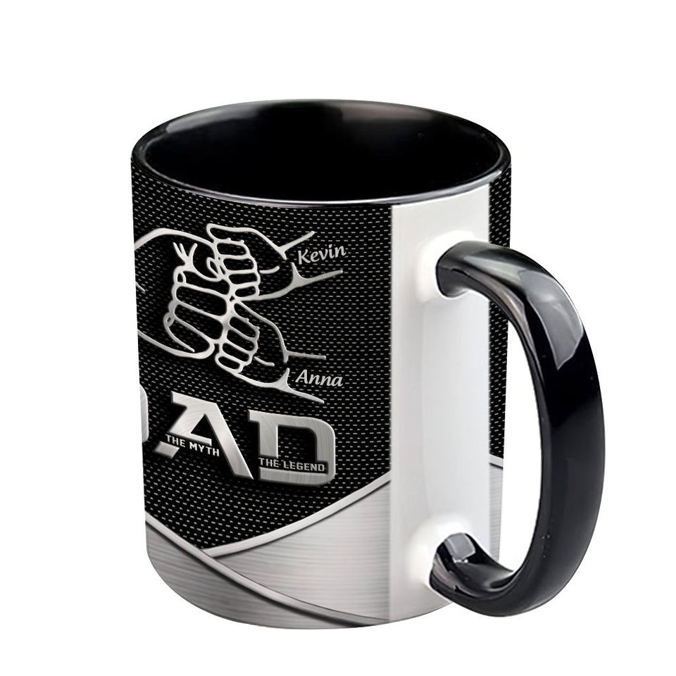 Dad The Man The Myth The Legend First Bump - Personalized Father Accent Mug