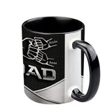 Dad The Man The Myth The Legend First Bump - Personalized Father Accent Mug