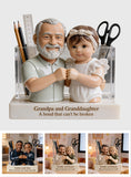 Best Friends For Life - Personalized Father Acrylic Pen Holder