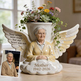 Your Wings Were Ready But My Heart Was Not - Personalized Memorial Acrylic Pot
