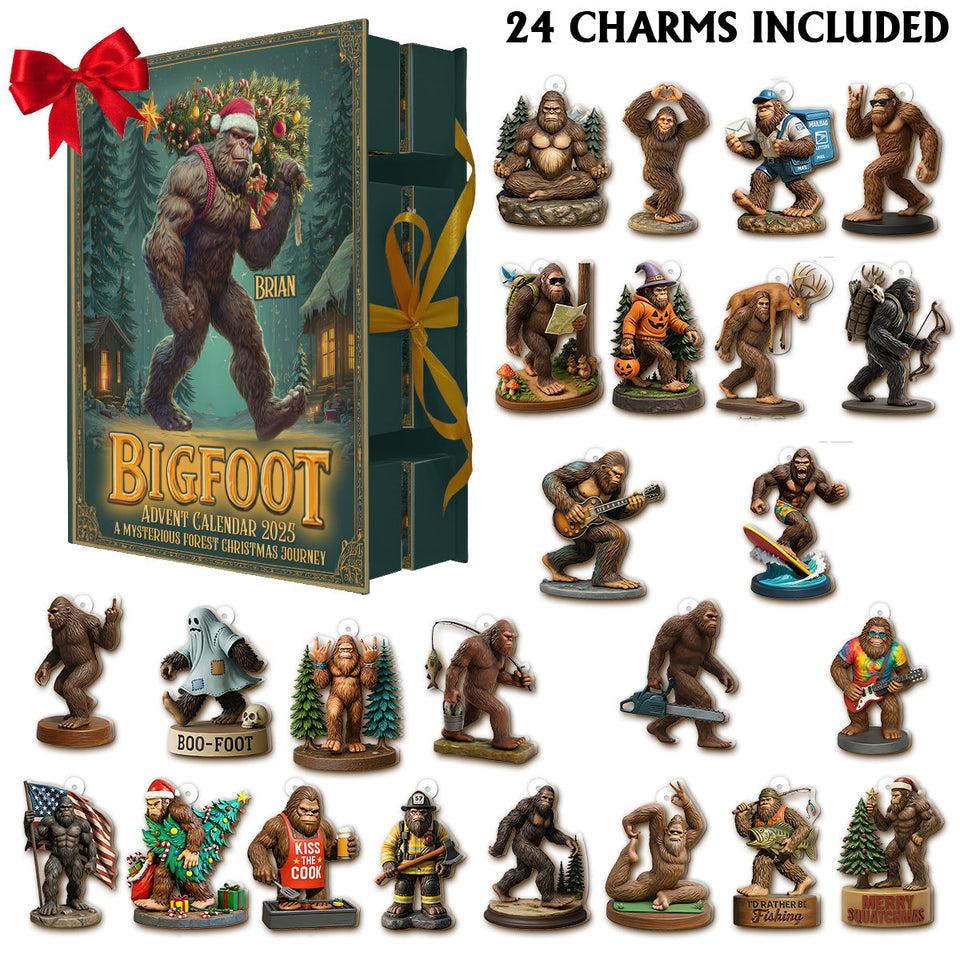Adventure Awaits - Personalized Hiking Folded Advent Calendar With Ornaments
