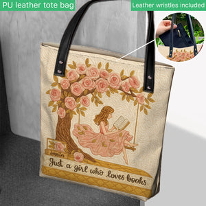 Just A Girl Who Loves Books - Personalized Book Tote Bag