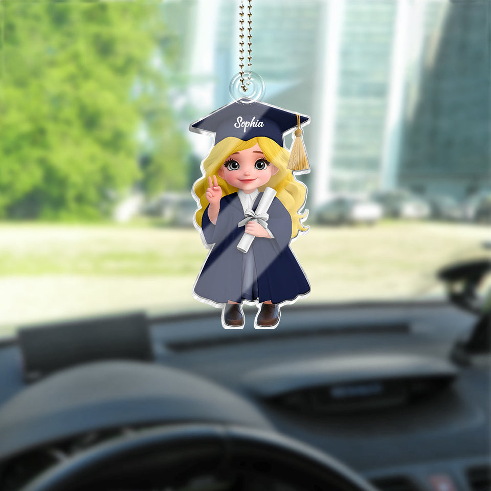 Graduation Class 2025 - Personalized Graduation Custom Shaped Car Ornament