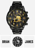 Fishing Silhouette - Personalized Fishing Hand Watch