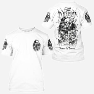 Til Death Do Us Part - Personalized Couple All Over Shirt
