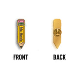 Pencil-Shaped Teacher Gift - Personalized Teacher 3D Embossed Enamel Pin