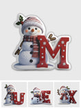 Merry Christmas - Personalized Family Faux Fur Shaped Pillow