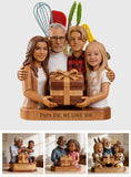 Papa Dad Everything Holder - Personalized Grandpa Wooden Desk Organizer