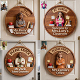 Teacher Door Hanger - Personalized Teacher Spinner Sign Custom Shape