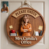 Teacher Door Hanger - Personalized Teacher Spinner Sign Custom Shape