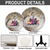 Grandkids Make Life More Grand - Personalized Grandma Ceramic Round Plate