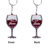 Just A Girl Who Loves Wine - Personalized Wine Keychain