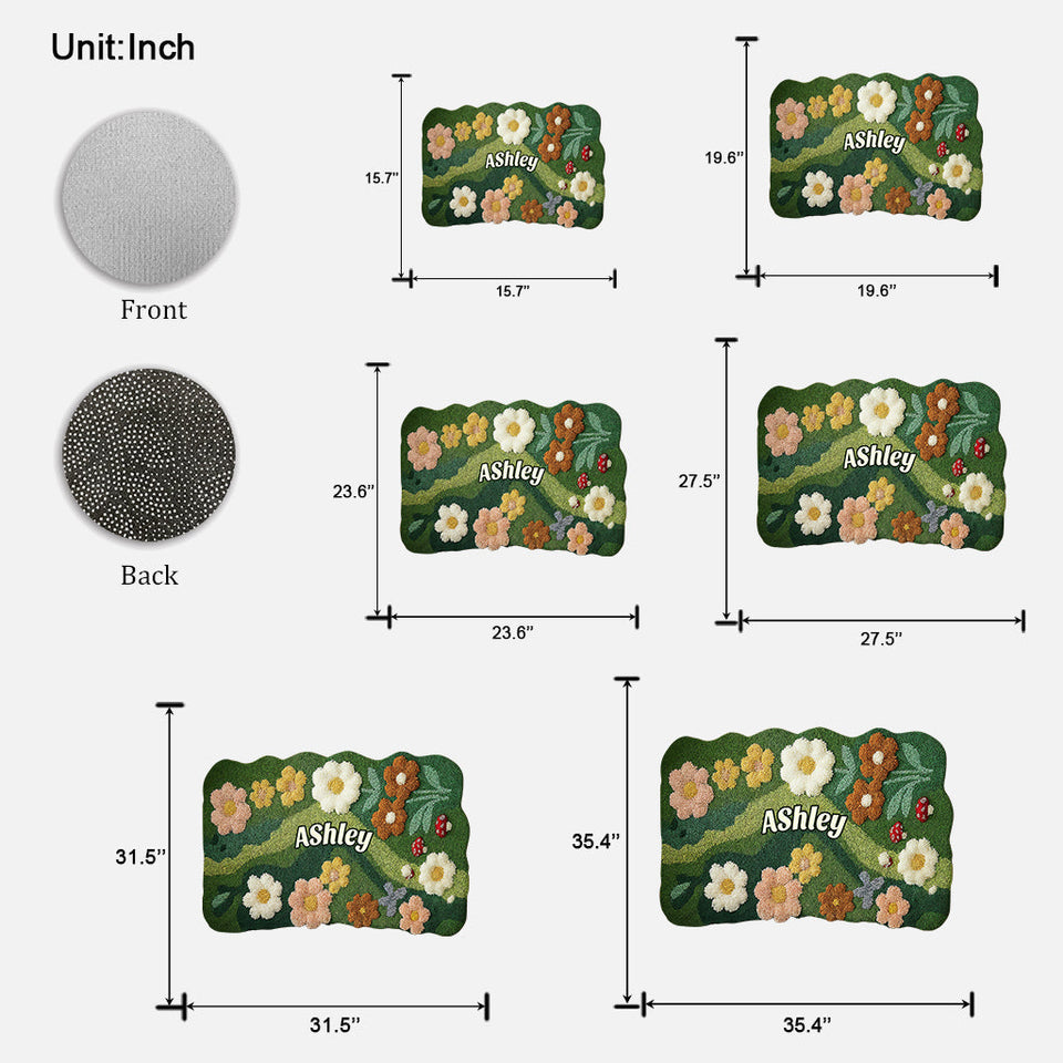 Love Garden - Personalized Gardening Shaped Doormat/ Rug